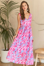 Load image into Gallery viewer, ADORA Abstract Floral V-Neck Maxi Dress