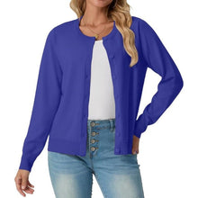 Load image into Gallery viewer, Lightweight Long Sleeve Button Up Soft Ribbed Knit Cardigan, 22I-197T003