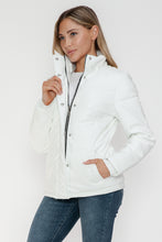 Load image into Gallery viewer, Snobbish Pocketed Zip Up Turtleneck Puffer Jacket