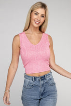 Load image into Gallery viewer, ZENANA Ribbed Scoop Neck Cropped Sleeveless Top