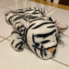 Load image into Gallery viewer, TY Beanie Baby Blizzard Plush White Tiger Toy, 1NN