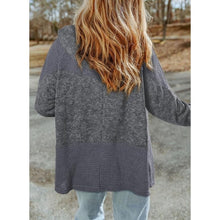 Load image into Gallery viewer, Waffle Stitch Spliced Hoodie Sweatshirt, Medium, 22M-199T002