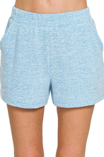 Load image into Gallery viewer, Soft Melange Hacci Elastic Waist Band Shorts Front