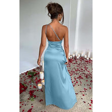 Load image into Gallery viewer, Sexy One Shoulder High Split Maxi Dress, SIZE XL, 8D-146D020