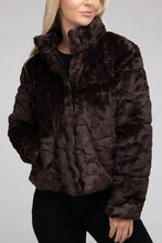 Load image into Gallery viewer, Ambiance Apparel Fluffy Zip-Up Sweater Jacket