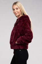 Load image into Gallery viewer, Ambiance Apparel Fluffy Zip-Up Teddy Hoodie