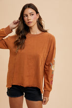 Load image into Gallery viewer, Annie Wear Embroidered Long Sleeve French Terry Top