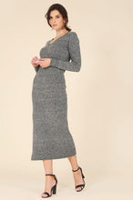 Load image into Gallery viewer, Lilou V-neck sweater maxi dress