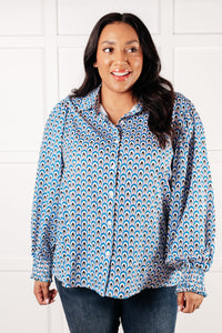 ONE ELEVEN NORTH Skies Above Patterned Button Up Shirt
