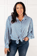 Load image into Gallery viewer, ONE ELEVEN NORTH Skies Above Patterned Button Up Shirt
