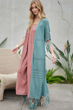 Load image into Gallery viewer, SOLID LONG CARDIGAN WITH FRINGE