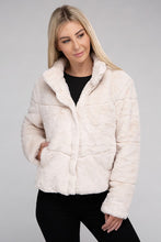 Load image into Gallery viewer, Ambiance Apparel Fluffy Zip-Up Sweater Jacket