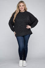 Load image into Gallery viewer, ZENANA Plus Brushed Melange Drop Shoulder Sweater