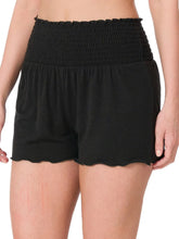 Load image into Gallery viewer, Elastic Waist Smocked Shorts Front