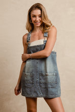 Load image into Gallery viewer, BiBi Washed Adjustable Strap Denim Overall Dress