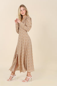 Lilou Fit and Flare floral maxi dress