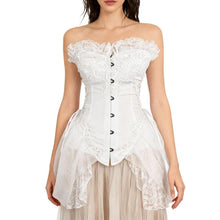 Load image into Gallery viewer, White Sexy Corset Bustier Dress, SMALL, 15A-163T006