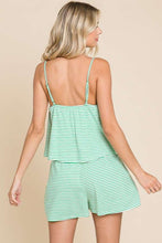 Load image into Gallery viewer, Culture Code Full Size Double Flare Striped Romper