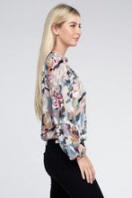 Load image into Gallery viewer, Nuvi Apparel Chiffon Floral Blouse