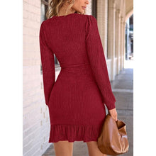 Load image into Gallery viewer, Spring Fall Ruched Bodycon Mini Dress, Size XL, 8G-188D001