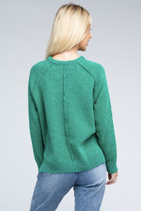 ZENANA Raglan Chenille Sweater