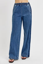 Load image into Gallery viewer, RISEN Full Size Elastic Waist Wide Leg Jeans Plus Size
