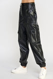 Sweet Generis RELAXED VEGAN LEATHER CARGO PANTS