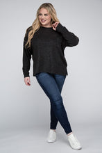 Load image into Gallery viewer, ZENANA Plus Ribbed Brushed Melange Hacci Sweater