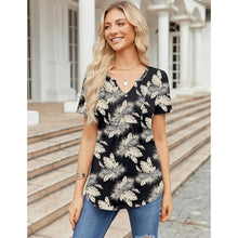 Load image into Gallery viewer, Henley V-Neck Tshirt, MEDIUM, 5N-146T005