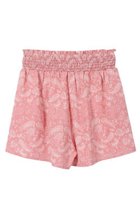 Lilou Paisley shirred waist casual shorts