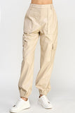 Sweet Generis RELAXED VEGAN LEATHER CARGO PANTS