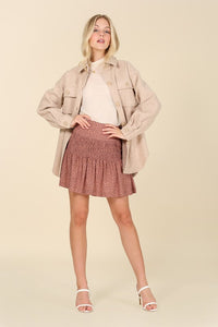 Lilou Light beige shacket with pockets