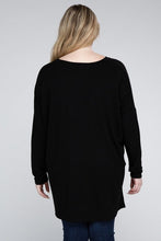 Load image into Gallery viewer, ZENANA Plus Dolman Sleeve V-Neck Side Slit Hi-Low Hem Top