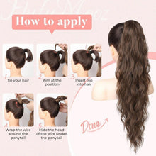 Load image into Gallery viewer, Flexible Wrap Around Long Wavy Curly Ponytail Hair Extensions, 18A-193H001