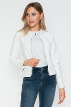 Load image into Gallery viewer, Snobbish PU Leather Zip Up Jacket with Pockets