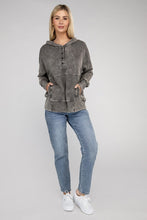 Load image into Gallery viewer, ZENANA French Terry Acid Wash Kangaroo Pocket Hoodie