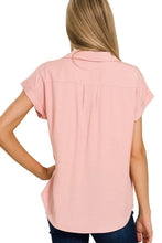 Load image into Gallery viewer, V-neck Collared top back