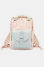 Load image into Gallery viewer, Himawari Contrast Waterproof Canvas Backpack Bag with Round Label