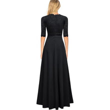 Load image into Gallery viewer, V Neck Lace Vintage Long Dress, SMALL, 8E-158D001