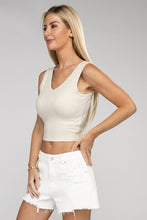 Load image into Gallery viewer, ZENANA Ribbed Scoop Neck Cropped Sleeveless Top