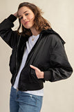 Sweet Generis REVERSIBLE ALL WEATHER FUR LINED BOMBER JACKET