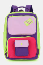 Load image into Gallery viewer, Himawari Contrast Nylon Backpack Bag with Handles