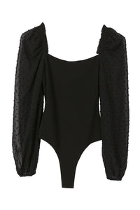 Lilou LS shirring sleeve bodysuit