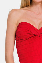 Load image into Gallery viewer, Zenana Ruched Twisted Sweetheart Neck Top
