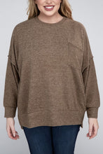 Load image into Gallery viewer, ZENANA Plus Brushed Melange Drop Shoulder Sweater