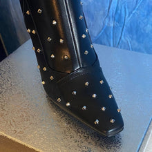 Load image into Gallery viewer, Studded Black Ankle Boots, 9.5, SL5-137s010