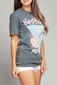 Lotus Fashion Collection Nashville Music City Graphic Top