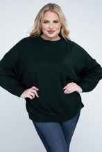 Load image into Gallery viewer, ZENANA Plus Oversized Round Neck Raw Seam Melange Sweater