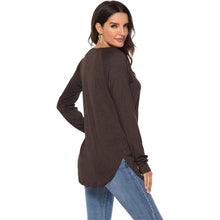 Load image into Gallery viewer, Long Sleeve Thermal Tunic Blouse, Small, 21F-195T001