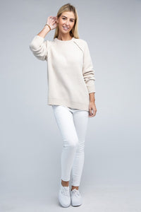 ZENANA Raglan Chenille Sweater